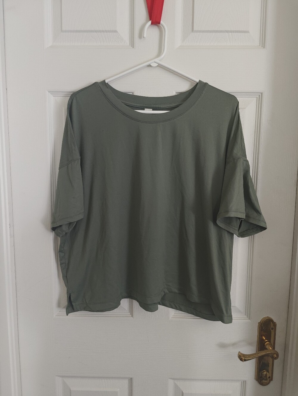 90 DEGREE Green Crop Top Short sleeve
